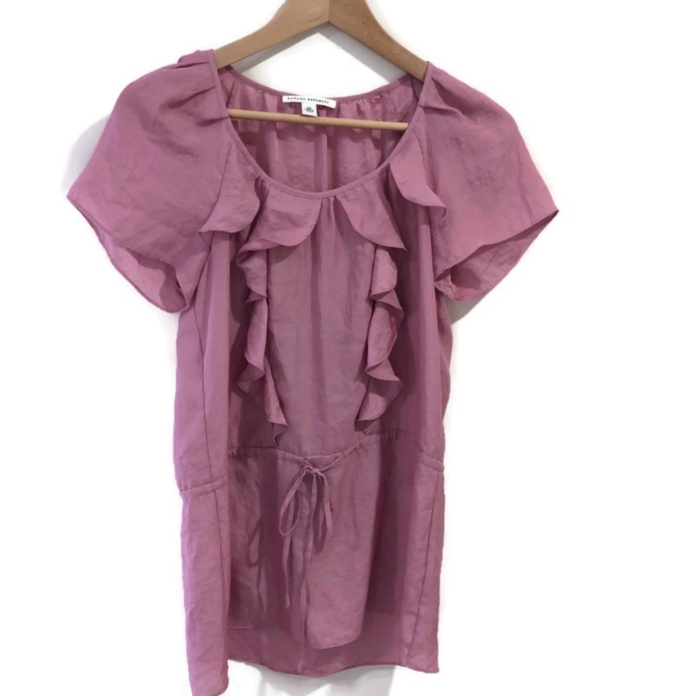Banana Republic Pink Ruffles Blouse
